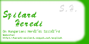 szilard heredi business card